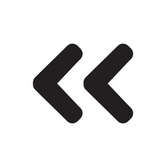 Left arrow icon vector. Prev icon sign symbol vector. Left arrow vector icon illustration isolated on white background