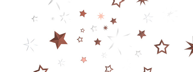 Twinkling Yuletide Skies: Breathtaking 3D Illustration of Falling Christmas Starlights