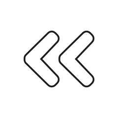 Fototapeta premium Left arrow icon vector. Prev icon sign symbol vector. Left arrow vector icon illustration isolated on white background