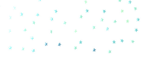 blue stars of confetti.