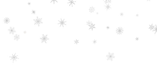 Dancing Snowflakes: Enthralling 3D Illustration of Falling Christmas Snow Crystals