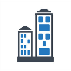Office Building Icon, vector and glyph