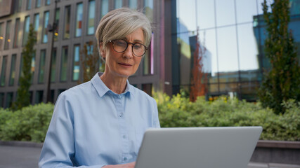 Caucasian middle aged mature woman senior old businesswoman office manager architect developer...