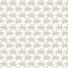 Seamless vector hand drawn abstract waves pattern
