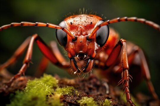 Macro photography of an ant