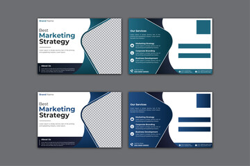 Creative business postcard design template - obrazy, fototapety, plakaty