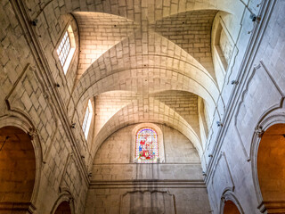 Sainte-Croix church in the Joseph Laugier square, Maussane-les-Alpilles, South of France