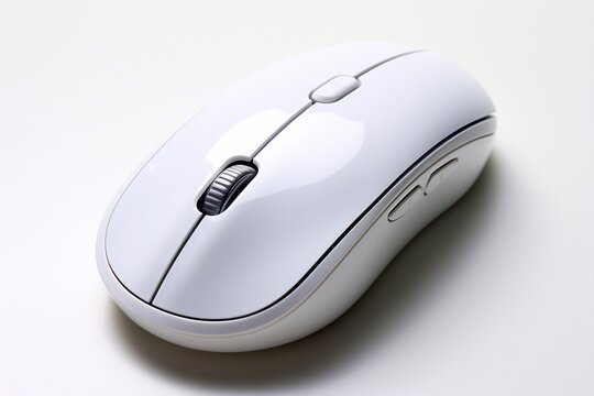 Tech Harmony Perspective on Mouse with White Background Generative AI