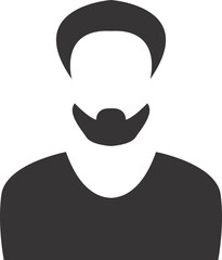 man portrait flat vector 