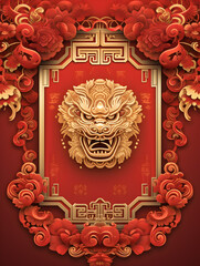 Poster background of Chinese new year