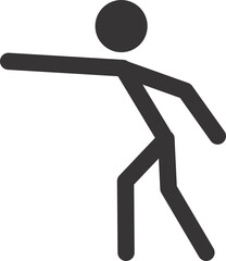 character with activities sign