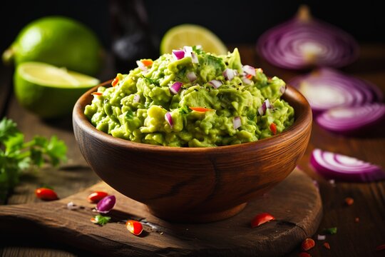 closeup bowl guacamole onions limes promotional attacking mouth simple pleasant marijuana green red people eating appetizing