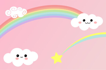 Beautiful cloud vector illustration with Chinese cloud style for postcards, holidays, posters, banners, packaging, creative materials