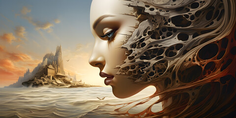 Mind blowing art of woman