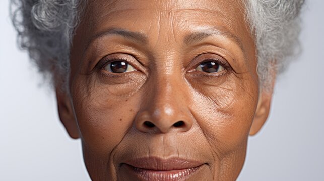 Senior old black african american woman