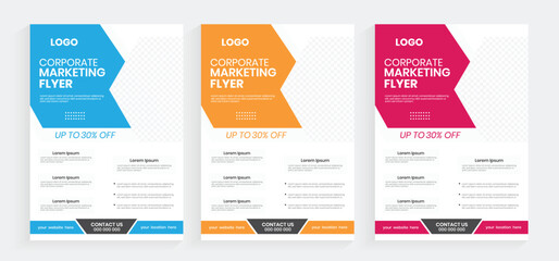 A4 size corporate agency style flyer design, Modern company editable vector A4 cover page flyer, Industry advertisement simple elegant flyer, branding new leaflet, handout, and annual report design