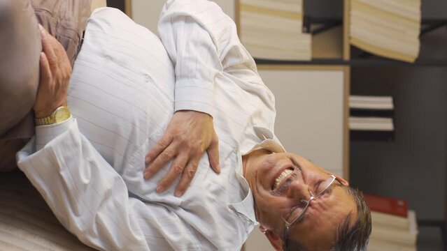 Vertical video of Heart compression and heart attack.