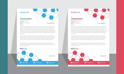 Modern exclusive Letterhead Template Layout with Colorful Accents.
