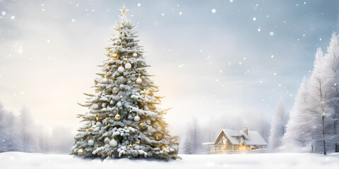 christmas tree on white background. christmas tree for christmas day and happy new year. Xmas eve, Boxing day, New year celebration, happy new year concept. AI Generative