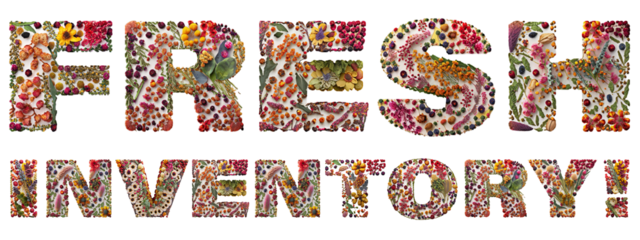 Transparent seasonal spring marketing resource slogan, fresh inventory