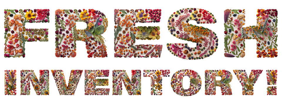 Transparent seasonal spring marketing resource slogan, fresh inventory