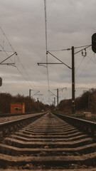 railway tracks in the morning