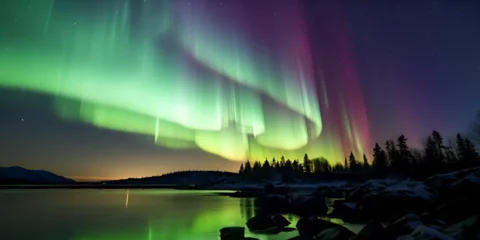 Poster landscape of Northern Lights. Download to encourage me to make more of these stunning Images. © Visual Prompter