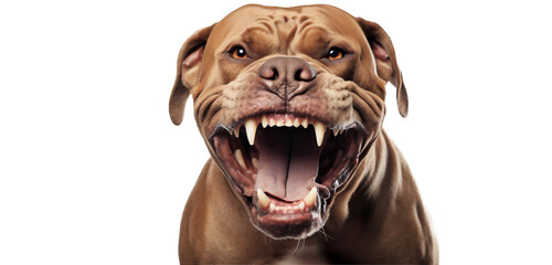Pit bull dog on a light transparent background. PNG file. Generative AI - obrazy, fototapety, plakaty