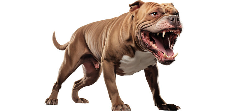 Pit bull dog on a light transparent background. PNG file. Generative AI