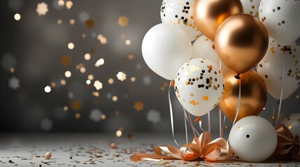 celebration background with collection of balloons