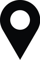 vector icon of simple forms of point of location