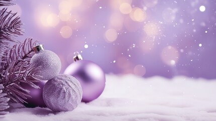  a purple christmas ornament and a purple christmas tree.  generative ai
