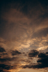 sunset in the sky