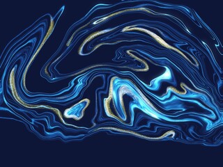 abstract background with liquid texture and gold glitter