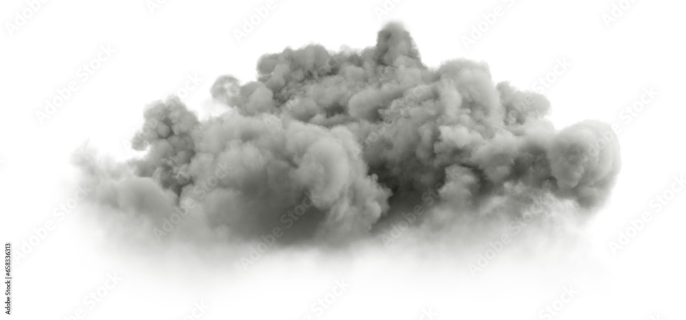 Poster carbon pollution clouds horizontal shapes on transparent backgrounds 3d illustration png