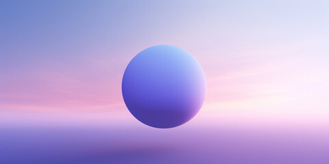 Abstract Blue and Purple Transparent Liquid Shapes: Sphere, Ring, Cube. Futuristic Banner. Glowing Neon Bright Retro Technology Background. Generative AI.