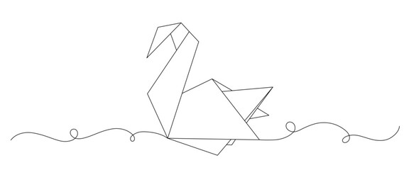 swan line art style. © Adhi