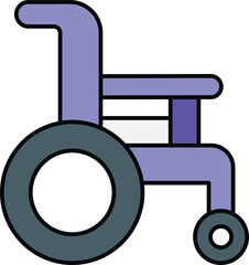 wheel chair flat icons design style