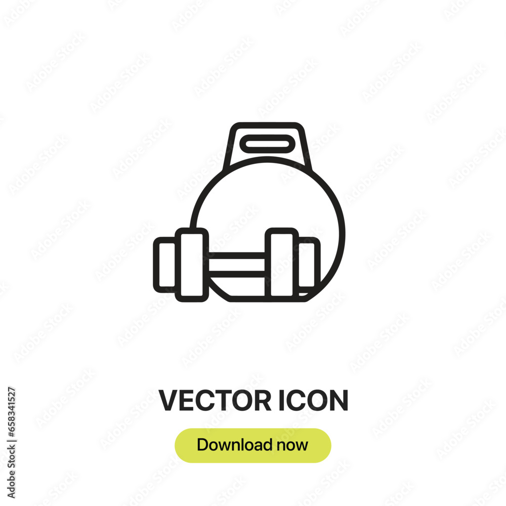 Leinwandbilder dumbbell icon vector. linear-style sign for mobile concept and web design. dumbbell symbol illustrat