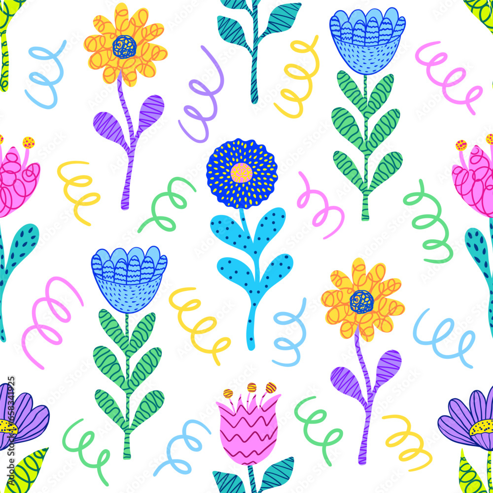 Poster floral seamless pattern