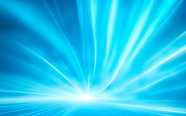 Obraz premium abstract blue background with rays and bokeh