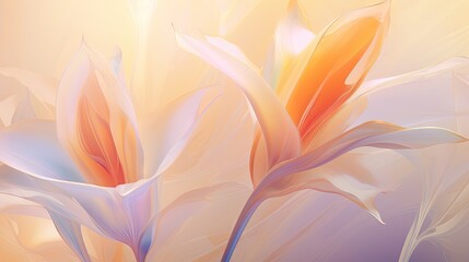  a painting of a flower with a yellow background and a blue center.  generative ai
