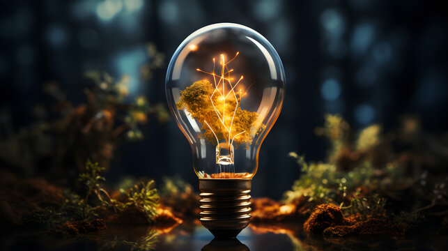 Light bulb. Concept of Business idea