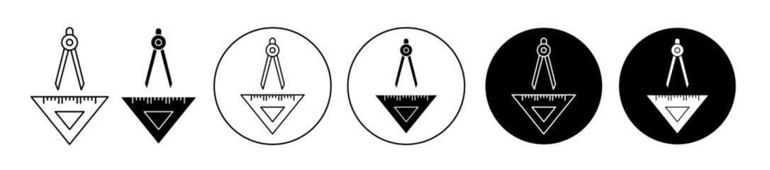 Geometry icon set. vector symbol illustration. - obrazy, fototapety, plakaty