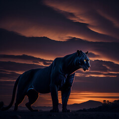 Black panther photography, generative ai