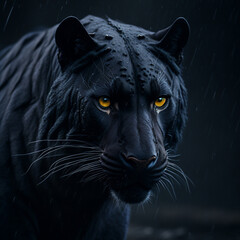 Black panther photography, generative ai