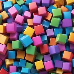 Fototapeta na wymiar colorful cubes background