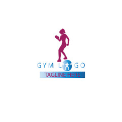 It is a flat 3d luxury and minimalist gym logo.It is a ladies gym logo.