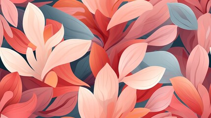  a bunch of red and pink leaves on a black background.  generative ai