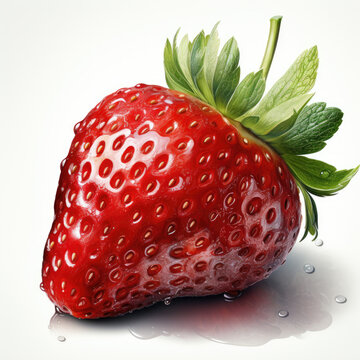 watercolor Strawberry clipart, generative ai